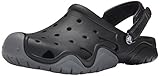 Crocs Men's Swiftwater Clog M Mule, Black/Charcoal, 12 M US
