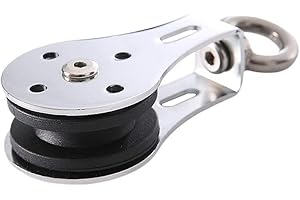Weight Pulley, Stainless Steel Swivel Pulley, Heavy Duty Pulley Loading 300KG, 360 Degree M8 Swivel Ring Lifting Double Beari