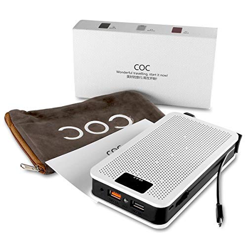 Portable High-Speed Charging Power Bank-COC 10000Am Powercore for iPhone, Samsung Galaxy and More, External Wireless Bluetooth Speaker to Play Music, with Flash Light