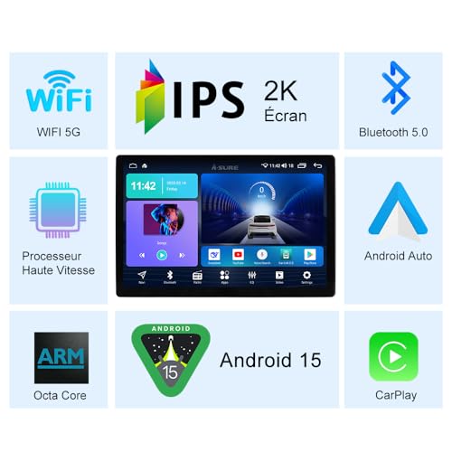 ACAVICA Car Radio for Renault Master, Opel Movano B and Nissan NV400, 13.1 Inch QLED Touch Screen, Android 15, CarPlay and Android Auto Wireless, 4G LTE, DSP Sound, Bluetooth 5.0, Navigation