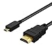 Micro HDMI to HDMI Cable, TechRise 2-Meters High-Speed Gold Plated HDTV HDMI to Micro HDMI Cable Adapter Converter, Supports Ethernet, 3D, 4K and Audio Return-Male to Male