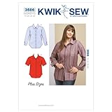 Kwik Sew K3586 Shirts Sewing Pattern, Size 1X-2X-3X-4X