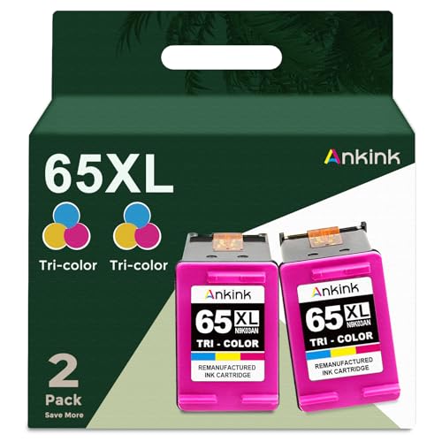 Ankink Higher Yield 65XL 65 XL Color Ink Cartridge
