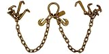 ME 5/16''x3' Tow Chain R T J Cluster Hooks Pear Link Grab Hooks Grade 70