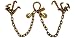 ME 5/16''x3' Tow Chain R T J Cluster Hooks Pear Link Grab Hooks Grade 70 primary