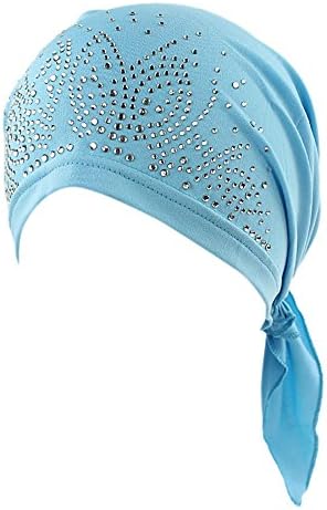 Londony Rhinestone Beanie Cap Hat Muslim Turban Chemo Cap Skull Cap Head Wrap for Womens