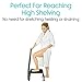 Vive Step Stool with Handle - Footstool Riser for Adults and Kids - Bariatric Platform with Handrail for Kitchen, Bedroom, Bathroom - Portable, Medical, Lightweight Step for Child, Senior, Handicap