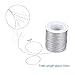 PH PandaHall 109 Yards 1mm Metallic Cord Braided Metallic Beading Cords Metallic Tinsel Cord Tinsel String for Christmas Ornament Hanging Decoration Gift Wrap Ribbon Craft Making, Silver