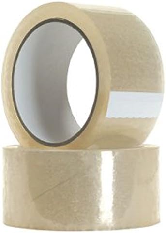 Extra Wide Clear Packing Tape, Pack of 2 Rolls, Extra Wide Extra Sticky Extra Value Packing Tape Roll Refill, 2.83 Inch Wide X 109.3 Yard long each Roll Great for moving boxes storage and shipping
