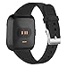 MEFEO Compatible with Fitbit Versa Bands, Slim Soft Silicone Sport Band Thin Narrow Wristband Replacement Strap for Fitbit Versa/Versa 2/Versa Lite Edition Women Men (Black, Small)