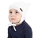 XIAOHAWANG Warm Baby Hat Cute Bear Toddler Earflap Beanie for Fall Winter (0-6 Months, A-Grey)