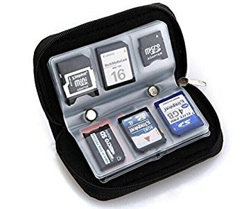 Drhob 1pcs Memory Card Storage Carrying Pouch Case Holder Wallet For CF/SD/SDHC/MS/DS
