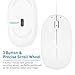 Macally 3 Button USB Optical Wired Computer Mouse 1000DPI with 5 foot cord, compatible with Mac, Macbooks, and Windows PC Laptops (ICEMOUSE2), White