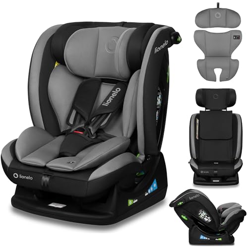 AART I-SIZE Silla Coche Bebé 40-150 cm, Montaje con Cinturones de Seguridad, Reposacabezas e Inclinación Ajustables, Almohadilla lumbar y Reductor, Norma R129 i-Size