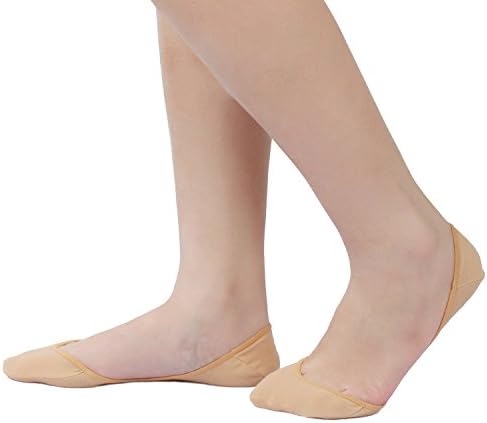 6,10 Pairs Women's No Show Socks Ultra Low Cut Liner Invisible Socks w/ball-of-foot Cushion & Silicone Heel