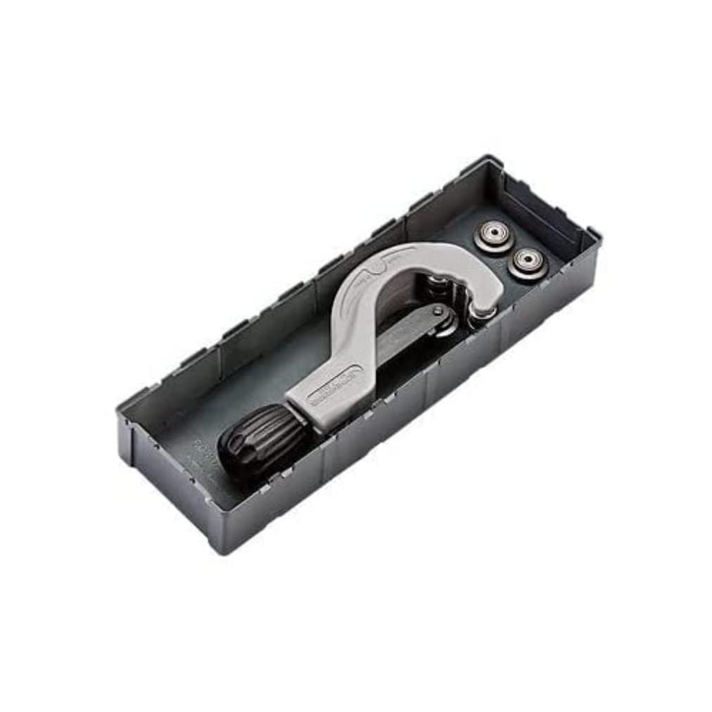 Rothenberger 1000002192 Cutter with Ratchet Telescopic Guide and Spare Cutting Wheel for Stainless Steel Pipe Tube Cutter INOX Plus Wheels Diameter 60 mm with Quick Adjustment – Grey