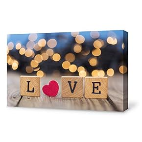 Canvas Prints Home Artwork Decoration Love Canvas Wall Art for Living Room, Bedroom - 12x18 inches