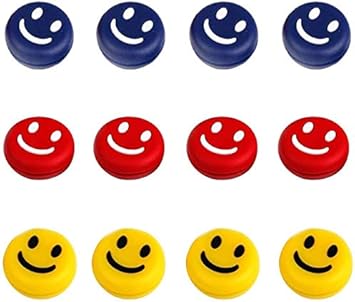 INTVN 12Piezas Amortiguador de vibración teins,antivibradores de tenis de silicona,Raqueta de Tenis Accesorios tenis emoji Novedad y Durabilidad, 4Estilo