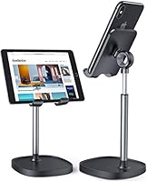 Cell Phone Stand, Angle Height Adjustable LISEN Phone Stand for Desk, Thick Case Friendly Phone Holder Stand for Desk,...