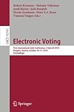 Image de Electronic Voting: First International Joint Conference, E-Vote-ID 2016, Bregenz, Austria, October 18-21, 2016, Proceedings (Lecture Notes in Computer