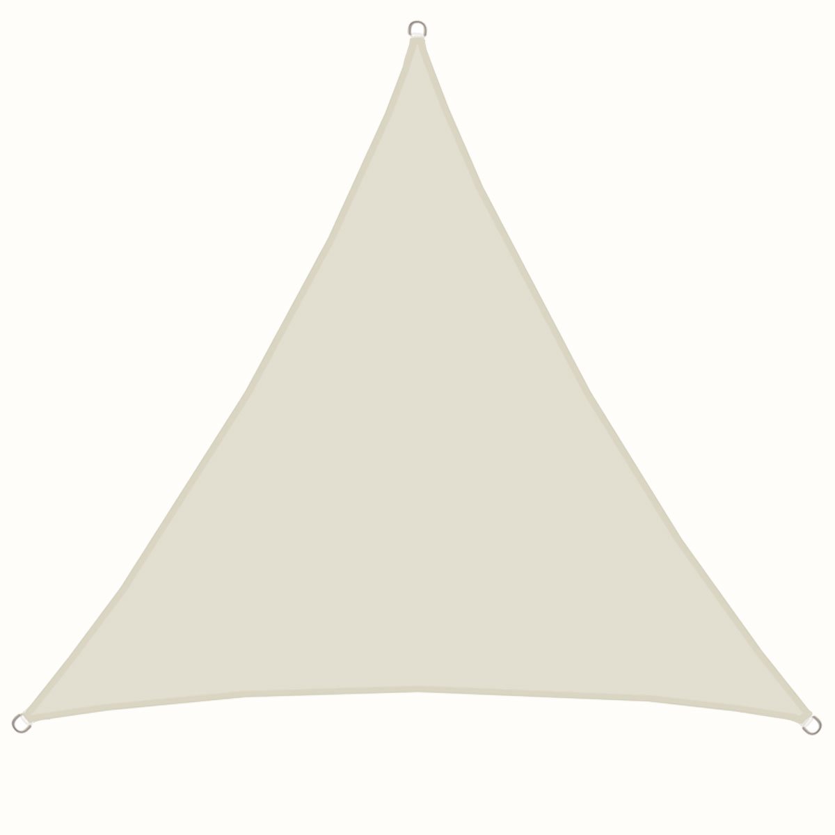 AMANKA UPF50+ UV Sun Shade Sail 4x4x4 m Polyester Triangle - Water Repellent Garden Balcony Beige