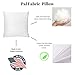 Pal Fabric (Set of 2) Premium Cotton Feel Microfiber Square Sham Euro Sofa Bed Counch Foam Stuffer Cushion Pillow Insert 18x18 Made in USA