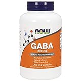 NOW Foods Gaba 500mg with B-6, 200 Capsules