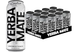 COOLER CO. YERBA MATE COOLER CO. | YERBA MATE | 12 Pack | 100% Organic Yerba Mate Caffeine | 150 mg Caffeine | 3 Organic Ingredients | Natural Ingredients | No Artificial Colors or Stimulants | Unsweetened Flavor
