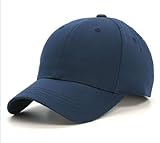 Plain Adjustable Velcro Baseball Cap (Navy)