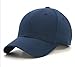 Plain Adjustable Velcro Baseball Cap (Navy)