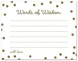 48 Cnt Gold Glitter Graphic Dots Advice Cards - White