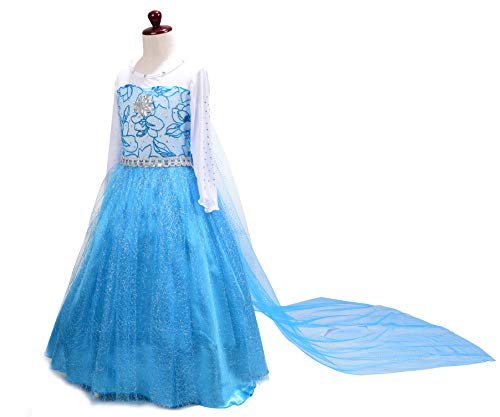 Dressy-Daisy-Girls-Ice-Princess-Dress-Costume-Birthday-Halloween-Christmas-Fancy-Party-Outfit