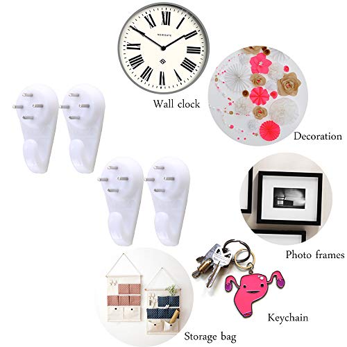 ManYee Plate Hangers 10 Pack Wall Plate Hangers 7.5 to 9 Inch Stainless Steel Decorative Wire Plate Hangers Holders for Wall Brass Coated and 12 Pack Wall Hooks