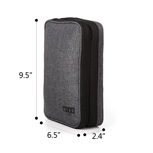 image for TOURIT Double Layer Electronics Accessories Organizer Bag Pouch Travel