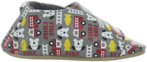 Stride Rite Flashin Firetruck Crib Shoe (Infant),Grey/Multi,1.5 M US Infant