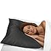 Betty Dain Satin Pillowcase with Zipper, Silky Fabric Protects Hair, Helps Prevent Skin Wrinkles and Creases, Concealed Zipper, 26 x 22 Inches, Standard/Queen Size, Black