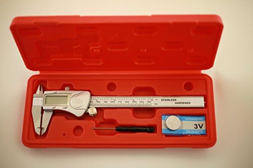 Gauge Max Stainless Steel Electronic Digital Vernier Caliper Inch/Metric 0-6’’/150mm Conversion with Large LCD Screen - IP54 Protection Extreme Accuracy Auto Power Off Measuring Tool