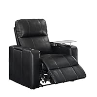 Pulaski Larson Theatre Recliner, 38.0" L X 39.5" W X 43.0" H, Black