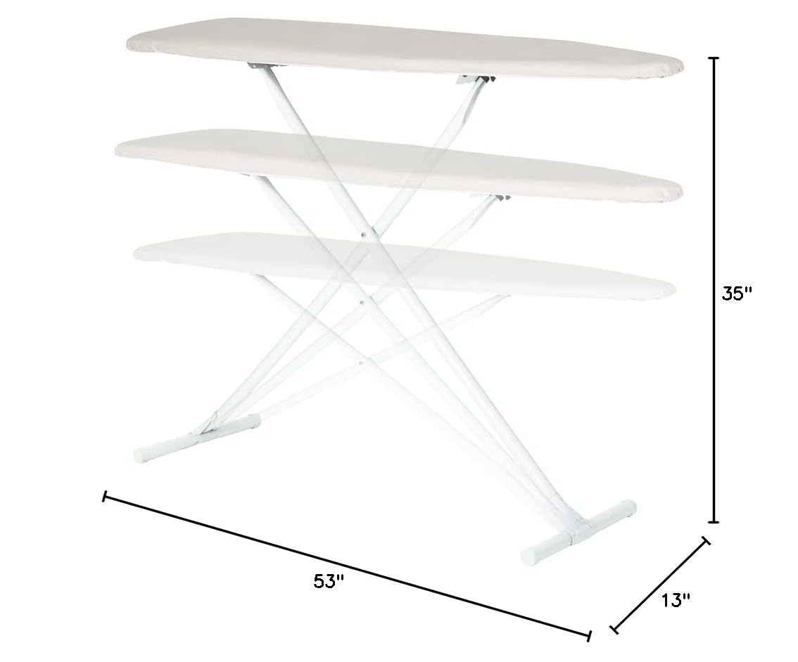 Full Size Ironing Board with Cover & Pad – Made in USA by Seymour Home Products Adjustable Steel T-Legs, 35