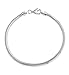Adabele 1pc Genuine Real Sterling Silver Charm Bracelet 8.5 inch Hypoallergenic Snake Chain Compatitle with Pandora All European Charm Beads Mom Birthday Mother's Day Gift SS226-5