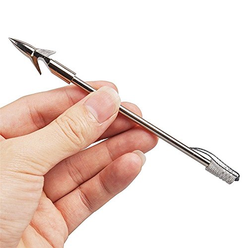 Smarty 3Pack Stainless Steel Fishing Arrowheads Harpoon Bullet Spear Prong Barbed Gig for Hunting Slingshot Bowfishing