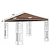 BenefitUSA Replacement 10'X10' Gazebo Canopy top Patio Pavilion Cover Sunshade Polyester Single Tier (Brown)