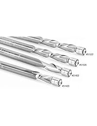Amana Herramienta 51422 Solid longitud de carburo, corte aluminio Flush recortar up-cut 1 4 X 1 2 X 1 4 X 2   1 SHK 2 inch largo Router Bit
