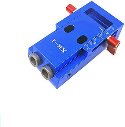 New Blue Aluminum Pocket Hole Drill Jig Kit with Step Drilling Bit Woodworking Cutter Tool Set
