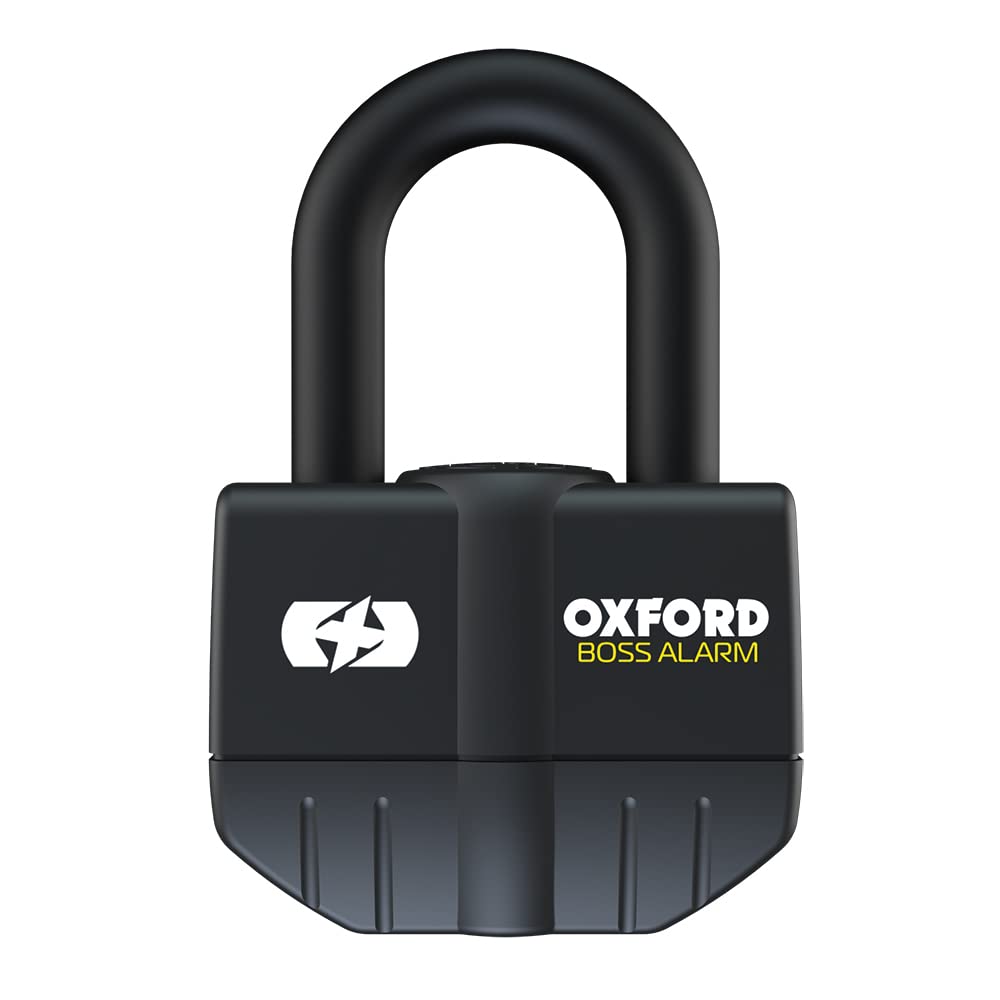 Oxford Products Boss Alarm 16mm Motorcycle Padlock/Disc Lock. Black