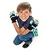 The Noodley Flashing LED Finger Light Gloves Sized for Kids Personalized Custom 4, 5, 6, 7 Year Old (Small, Black)