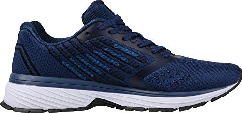 Joomra Mens Tennis Shoes Arch Support Trail Running Sneakers Navy Blue Size 9.5 Lace Cushion Man Jogger Runner Comfortable Walking Jogging Sport Footwear 43