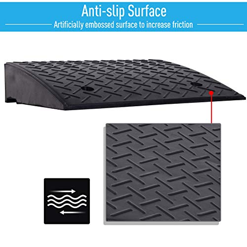 4 HOMCOM+Set+Rubber+Curb+Ramps