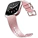 Tobfit Sport Bands Compatible with Fitbit Versa 2/Versa/Versa Lite/Versa SE, Soft TPU Wristbands Accessories for Women Men, Silver, Small