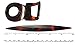 Parcelona French Geometric Tortoise Shell Cellulose Hair Slider Pin Thru Hair updo or Ponytail Holder Clip for Girls and Women